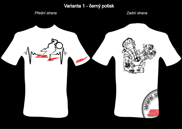 Varianta 1 - cerny potisk